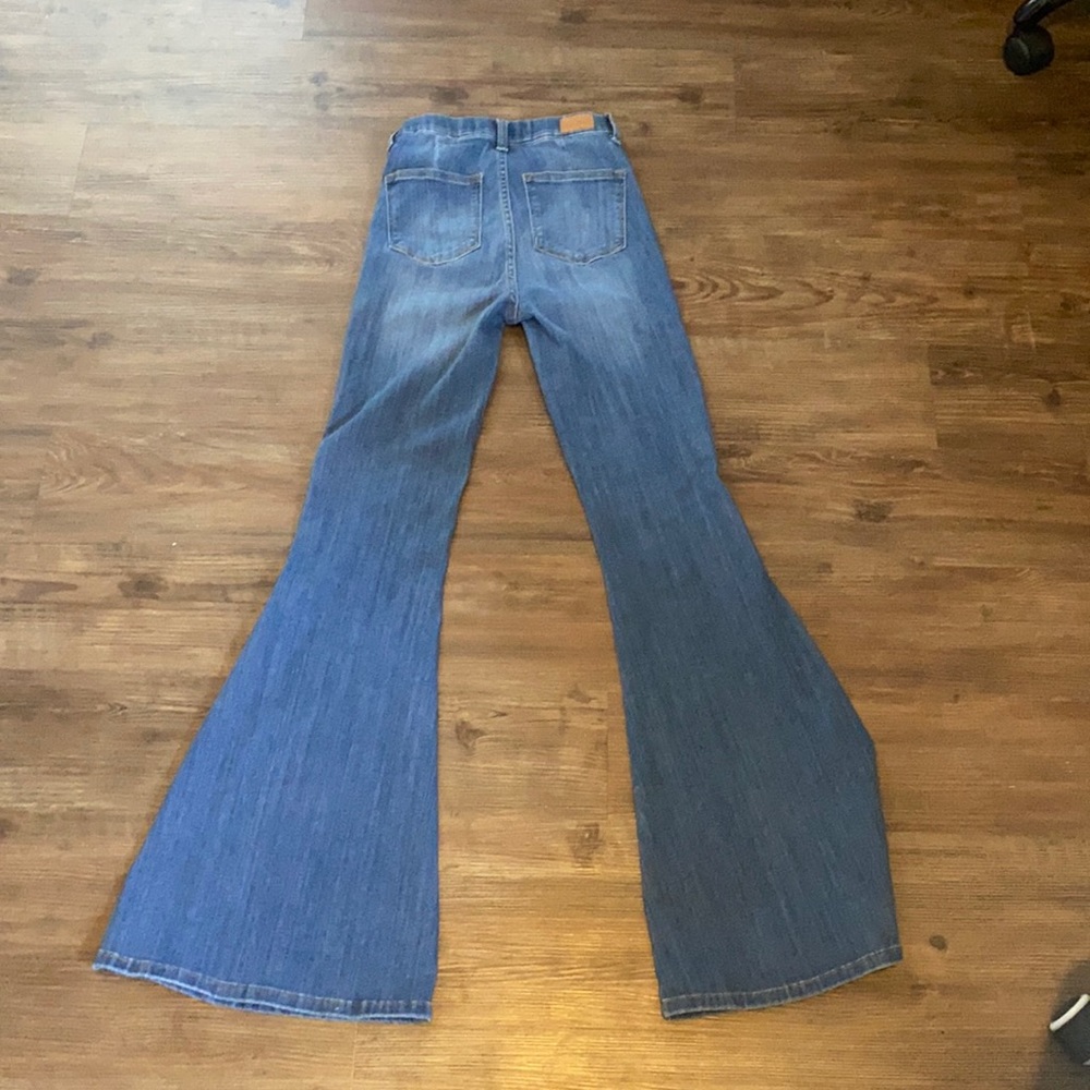 Judy blue bell bottoms, elastic waist line, size 0/24
